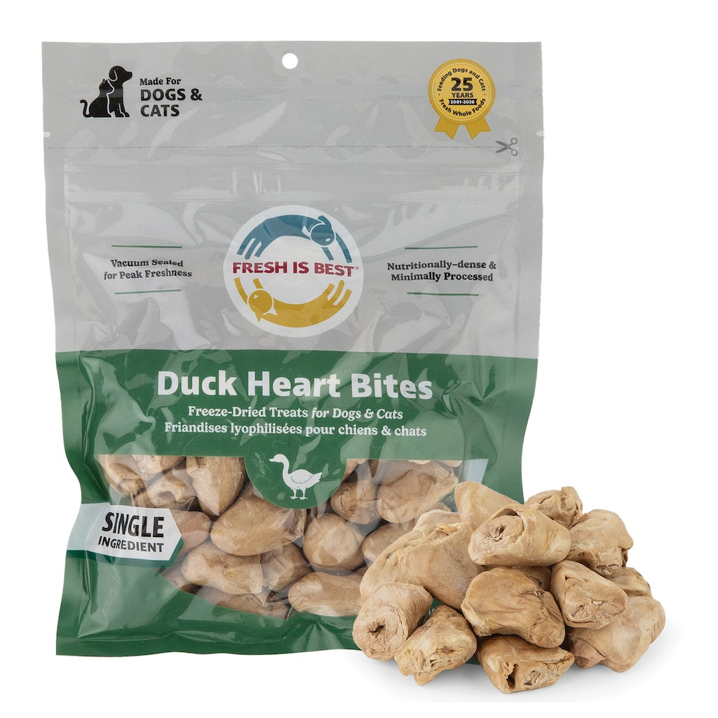 Freeze Dried Duck Heart Bites (3 oz)