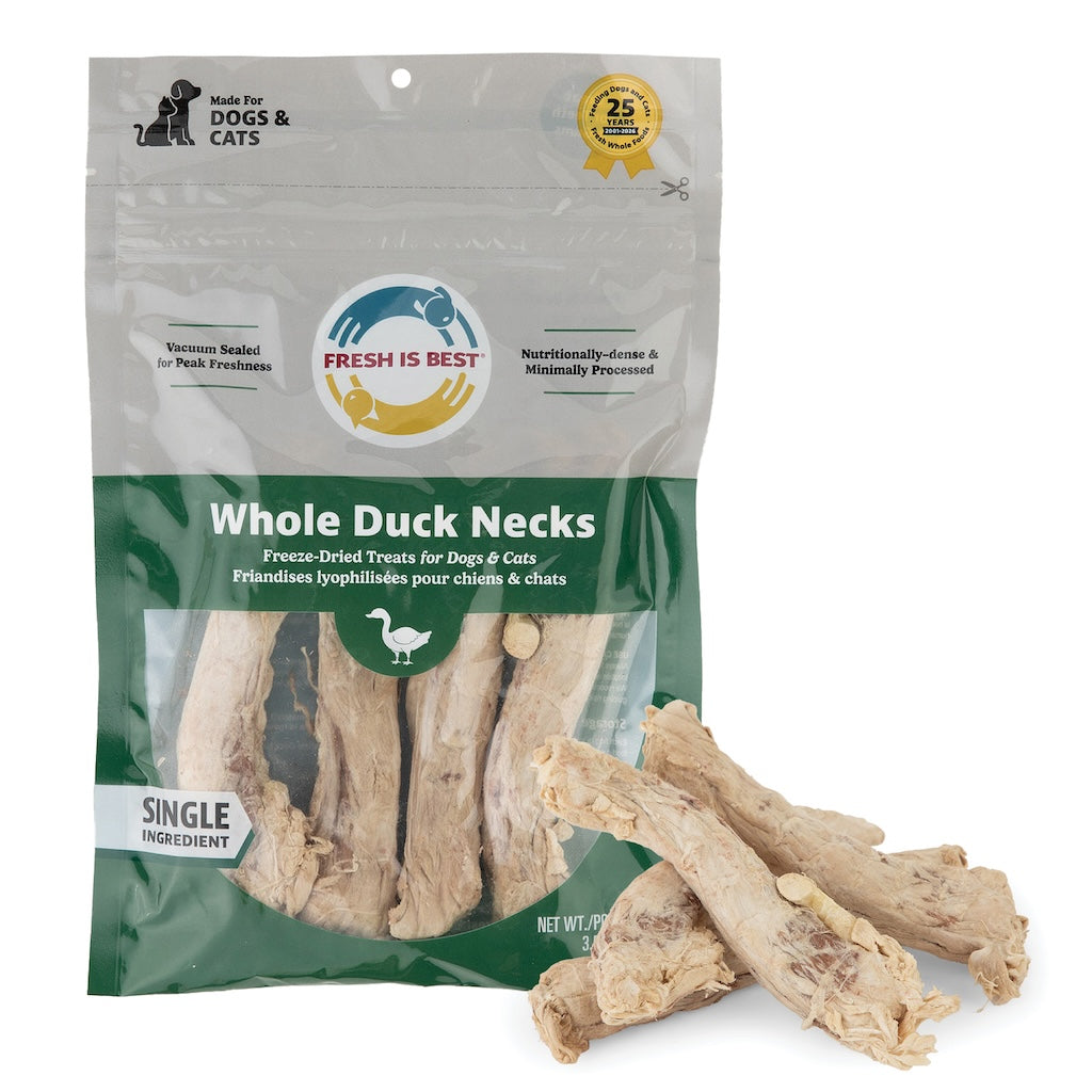 Freeze Dried Whole Duck Necks (3.5 oz)