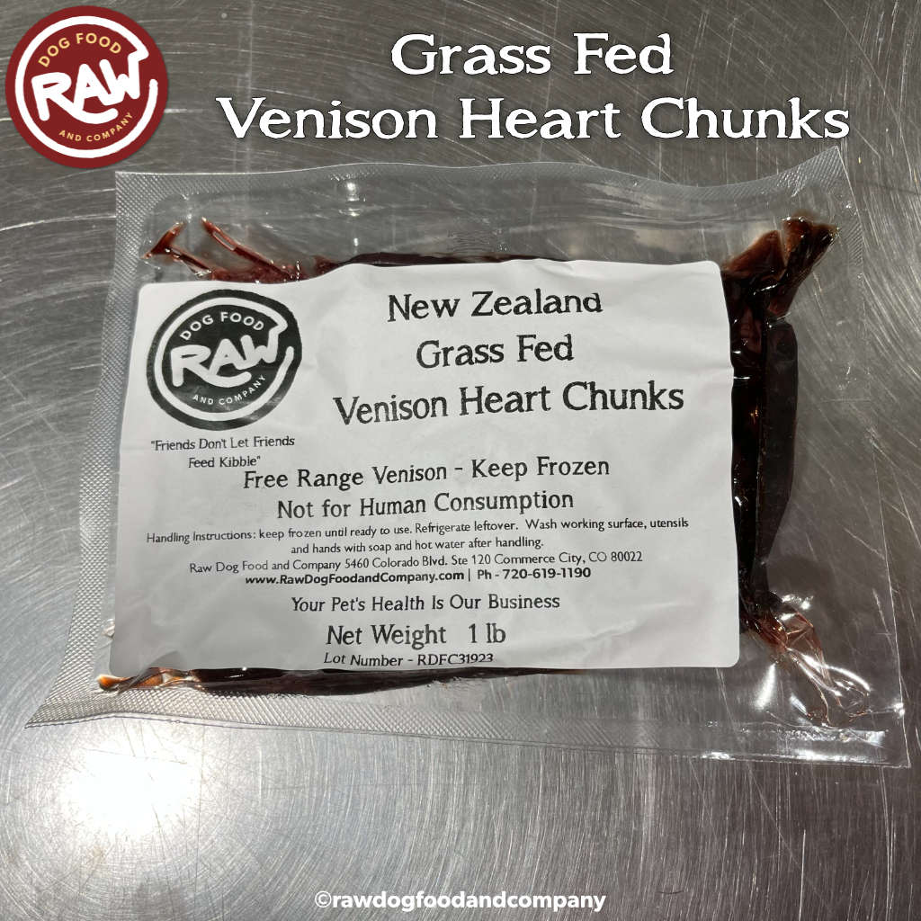 Venison Heart Chunks - Grass Fed (1 lb)