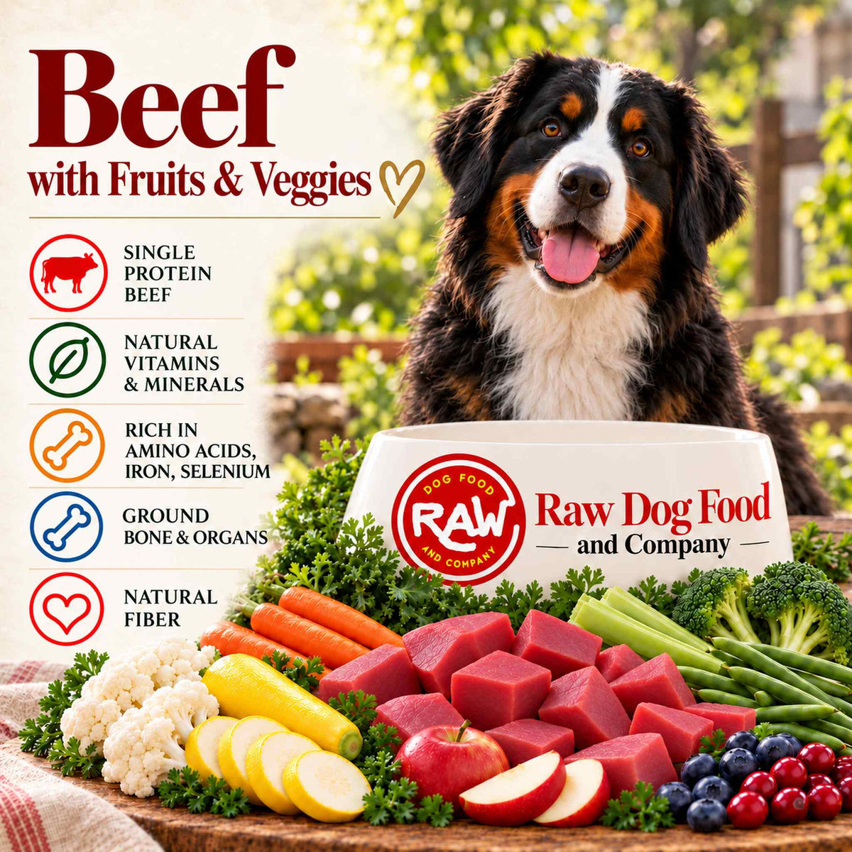 Beef Recipe (with veggies) - 40 lb Easy Ship
