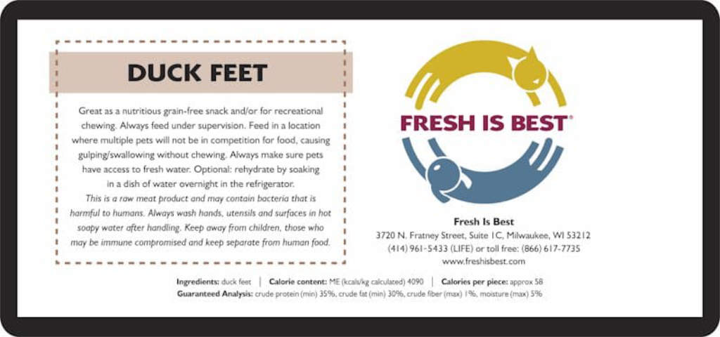 Freeze Dried Duck Feet (12 oz)