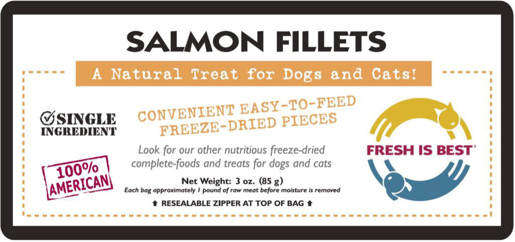 Freeze Dried Wild Salmon Fillets  (3 oz)
