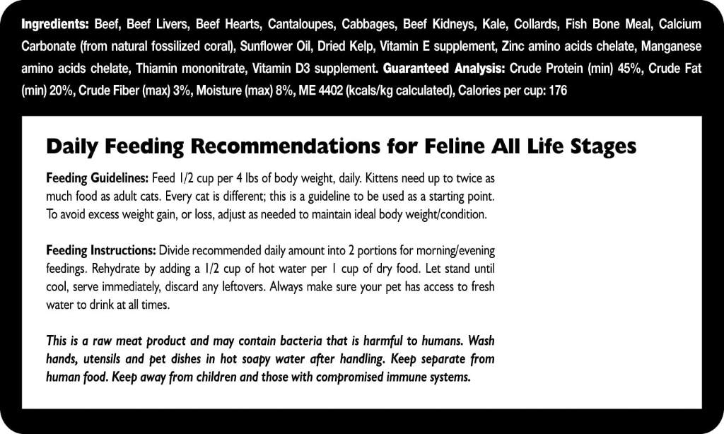 Freeze Dried Beef Cat Food (8 oz)