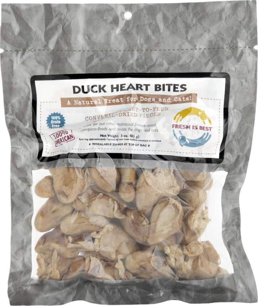 Freeze Dried Duck Heart Bites (3 oz)