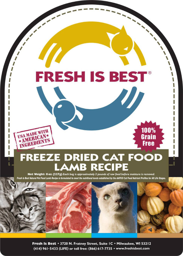Freeze Dried Lamb Cat Food (8 oz)