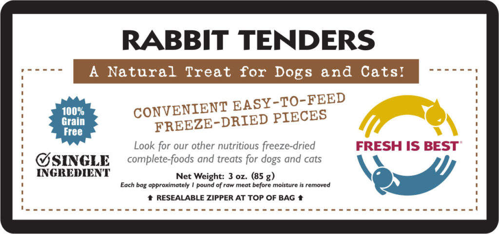 Freeze Dried Rabbit Tender Treats (3 oz)