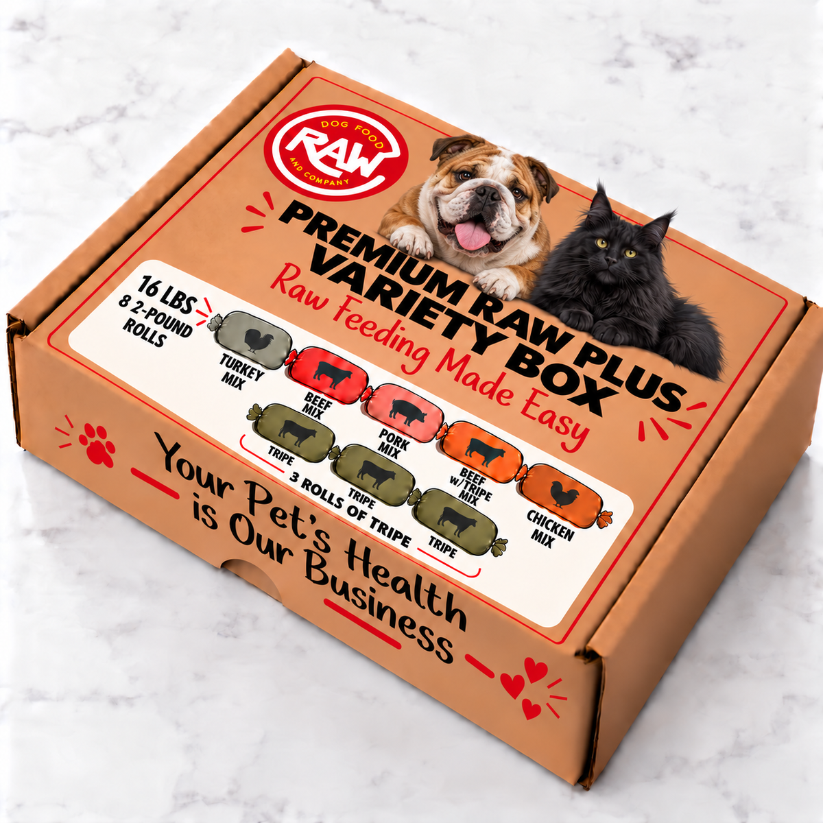 Premium Raw + Tripe - Variety Box (16 lb)