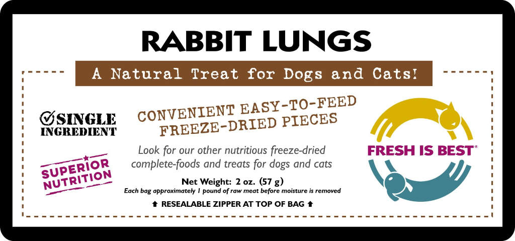 Freeze Dried Rabbit Lung Treats (3 oz)