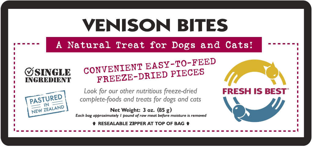 Freeze Dried Venison Bites (3 oz)
