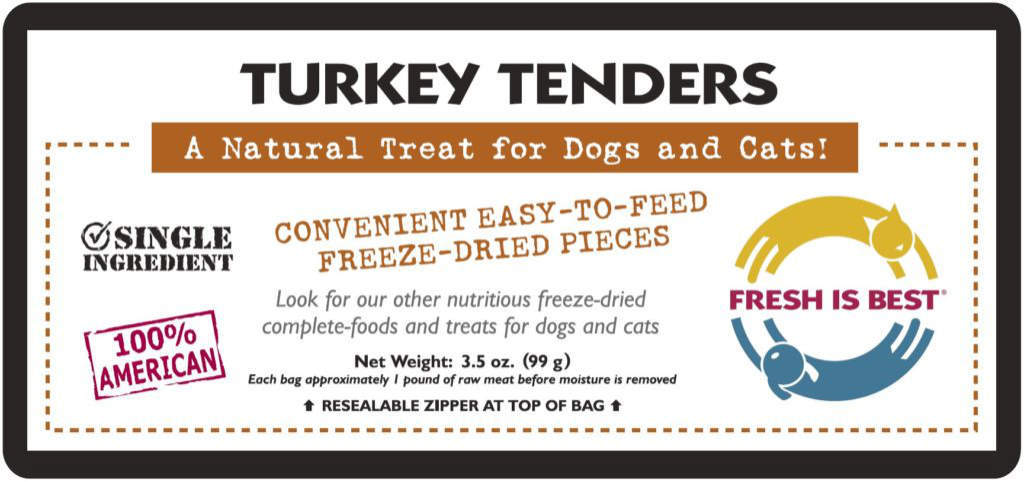 Freeze Dried Turkey Tender Treats (3.5 oz)