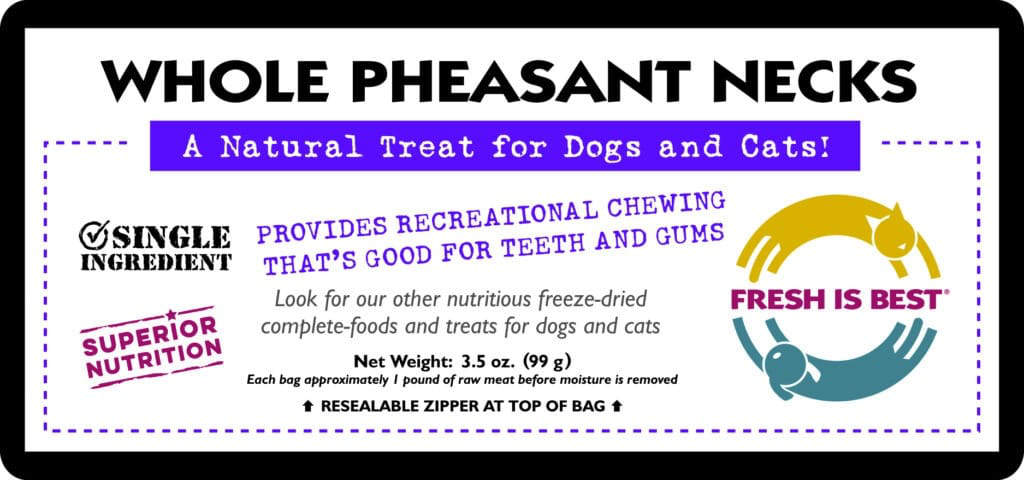 Freeze Dried Whole Pheasant Necks (3.5)