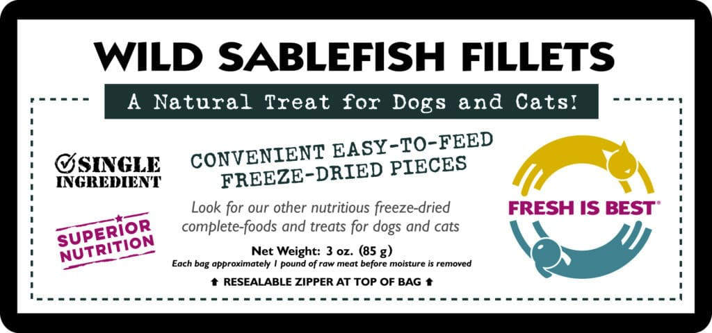 Freeze Dried Wild Sablefish Fillets (3 oz)