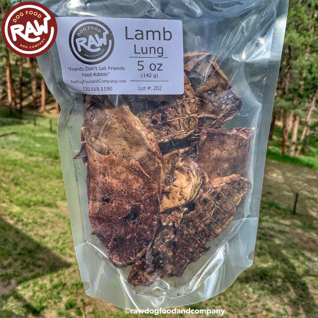 Raw Dog Food and Company Lamb Lung Dog Treat Air Dried All Natural